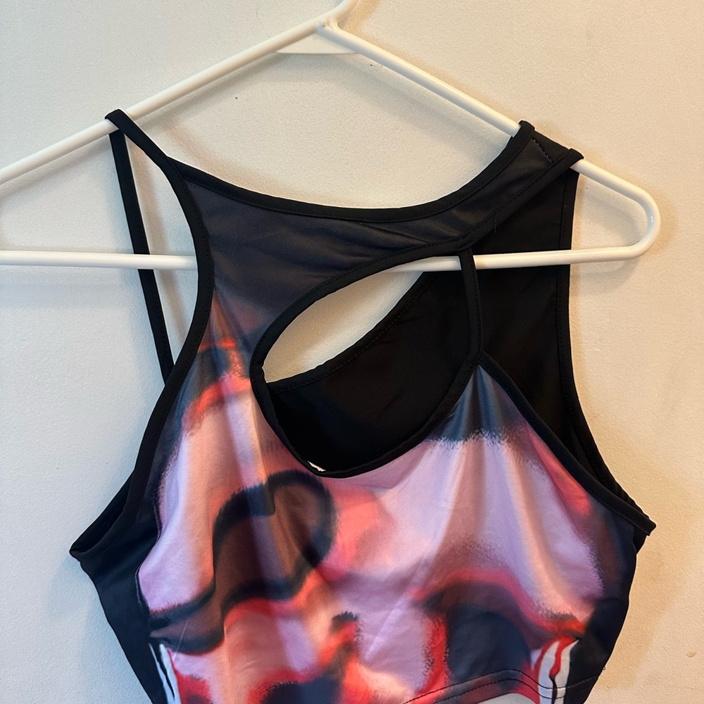 SHEIN Black and Pink Top